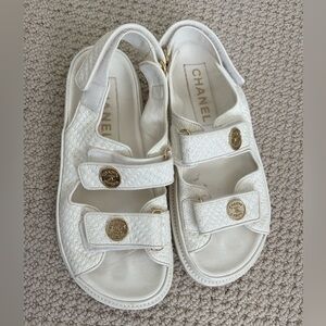 Chanel interlocking CC logo sandals
